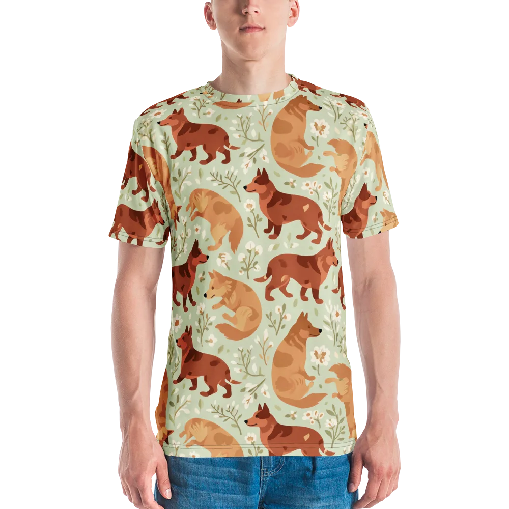 Vulpine Garden on Men's Crew Neck T-Shirt — Front