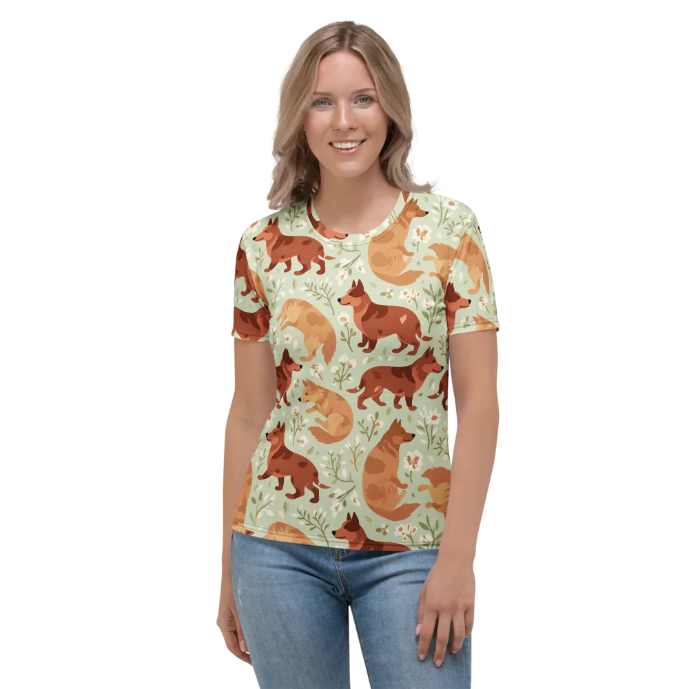 Vulpine Garden on Women's Crew Neck T-Shirt — Front