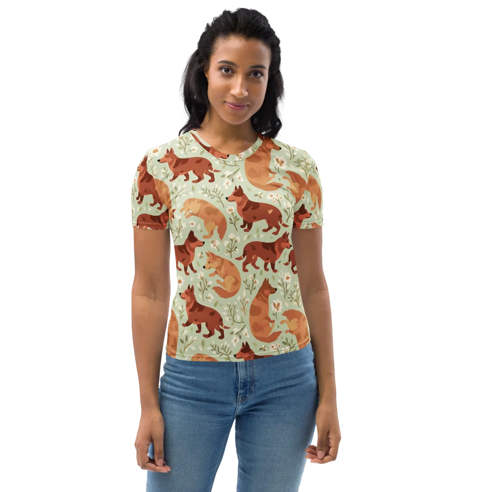 Vulpine Garden on Women's Crew Neck T-Shirt — Front