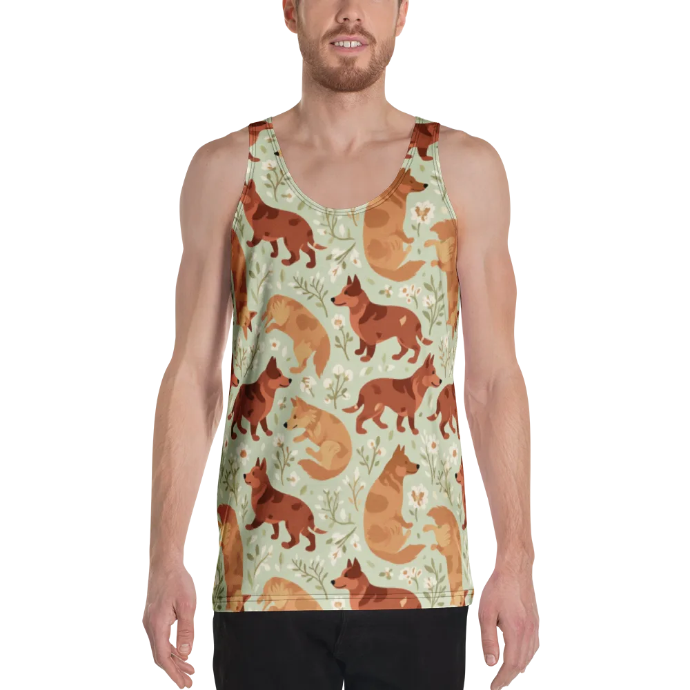 Vulpine Garden on Men's Tank Top — Front