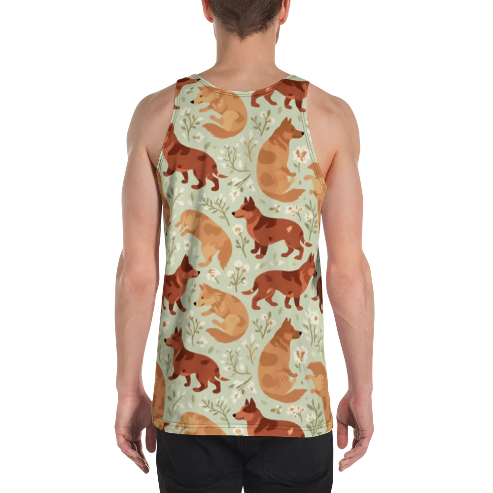 Vulpine Garden on Men's Tank Top — Back