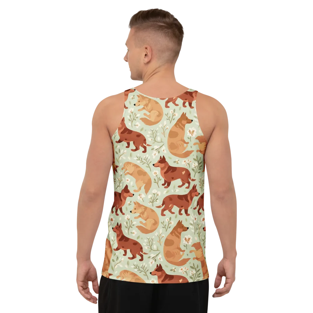 Vulpine Garden on Men's Tank Top — Back