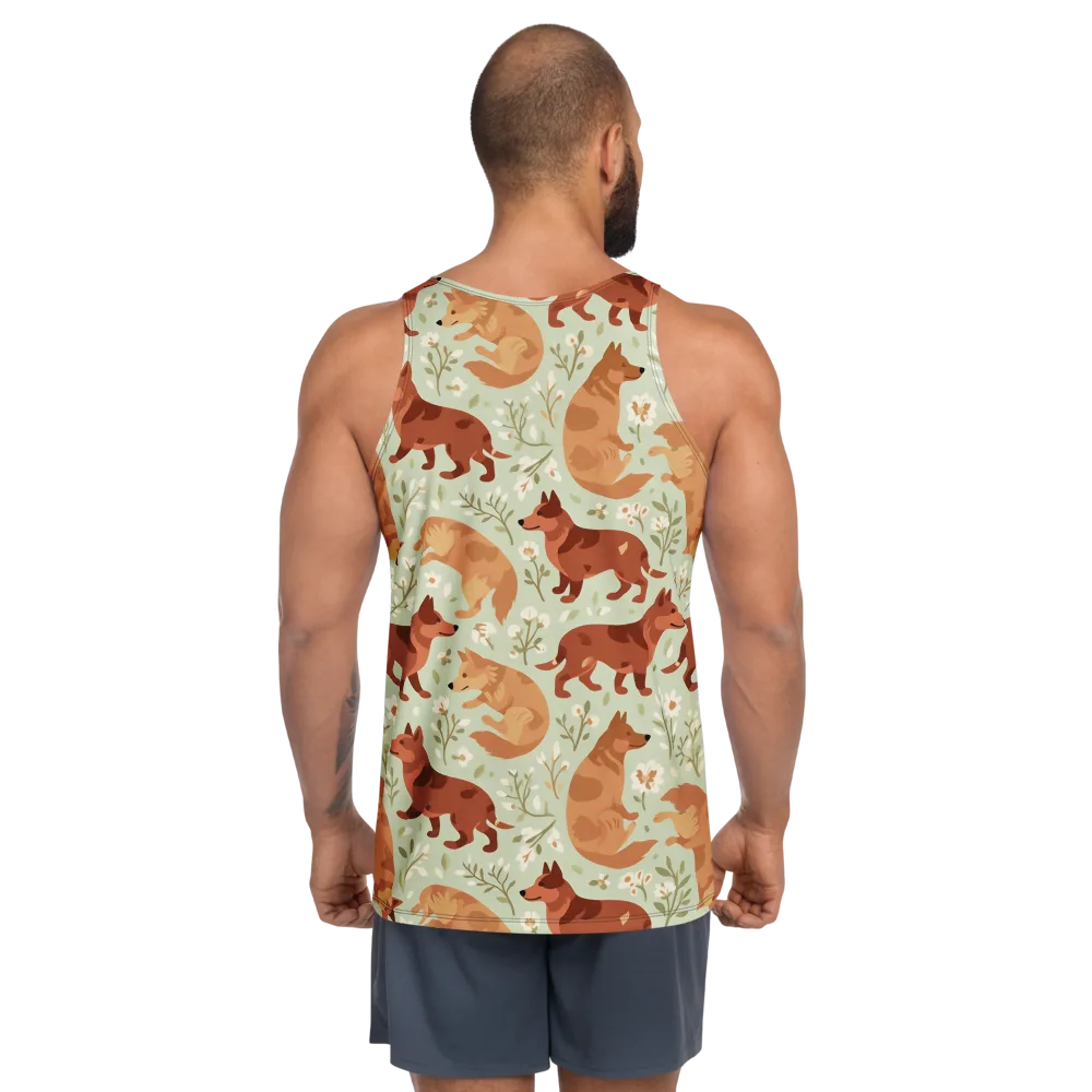 Vulpine Garden on Men's Tank Top — Back
