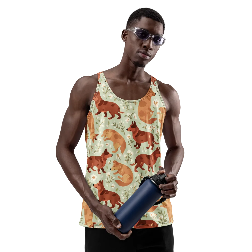 Vulpine Garden on Men's Tank Top — Front