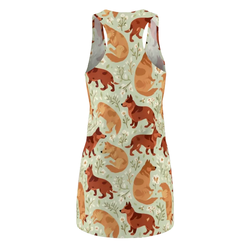Vulpine Garden on Racerback Dress — Back
