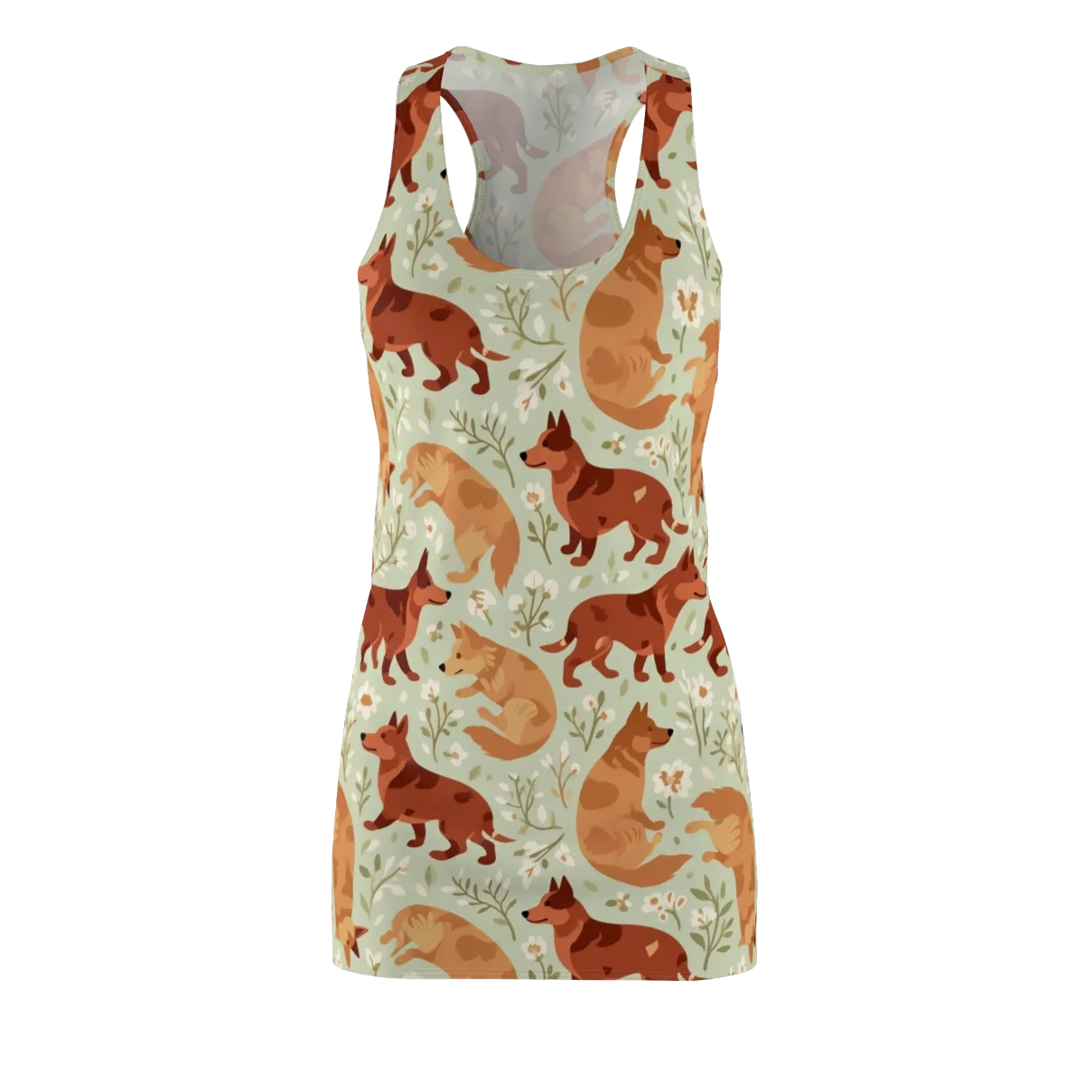 Vulpine Garden on Racerback Dress — Front