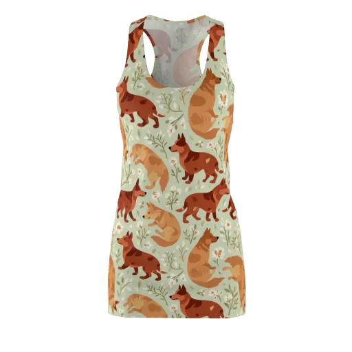 Vulpine Garden on a Racerback Dress