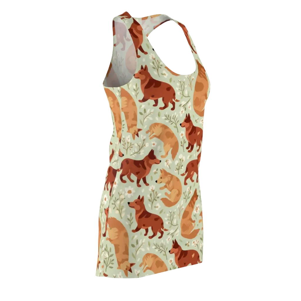 Vulpine Garden on Racerback Dress — Front Side