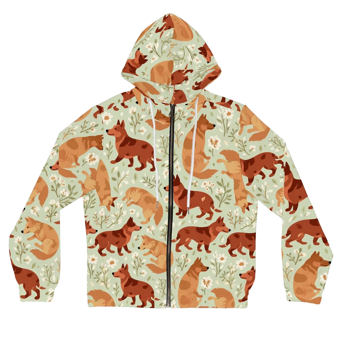 Vulpine Garden on Women's Full-Zip Hoodie — Front