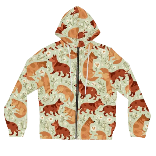 Vulpine Garden on a Women's Full-Zip Hoodie
