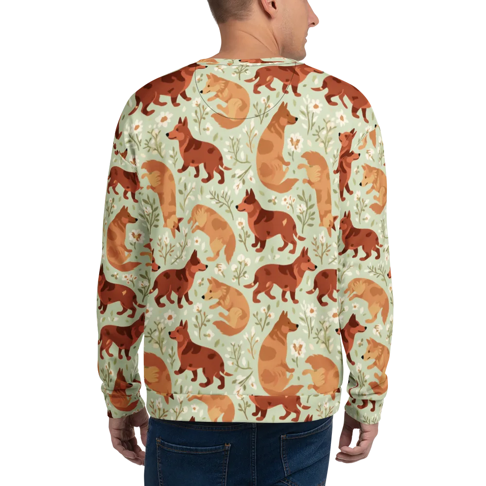 Vulpine Garden on Sweatshirt — Back