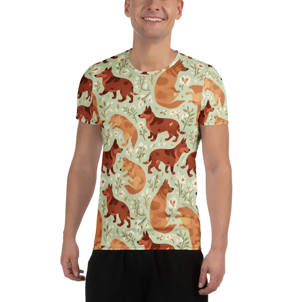 Vulpine Garden on Men's Athletic T-Shirt — Front