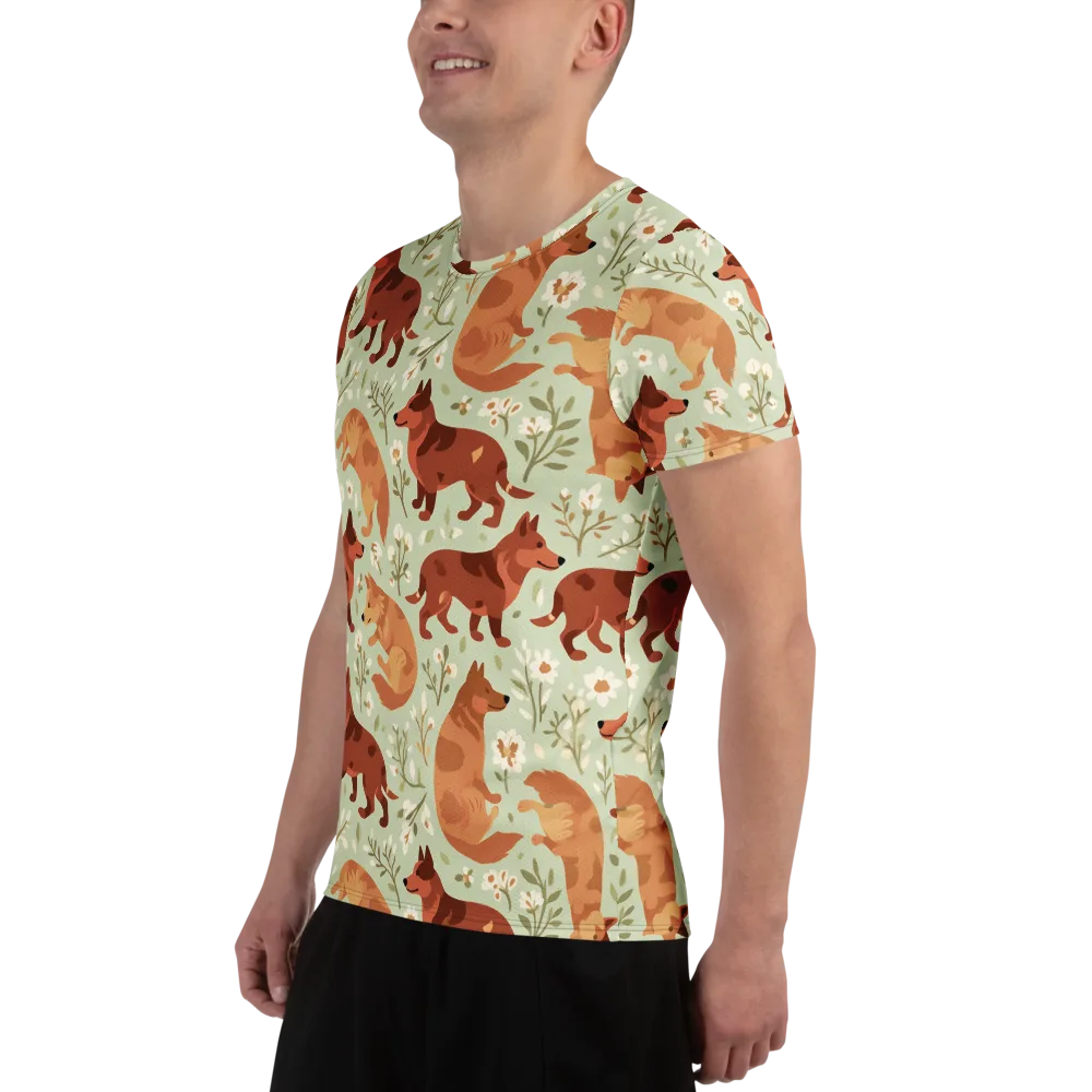 Vulpine Garden on Men's Athletic T-Shirt — Left