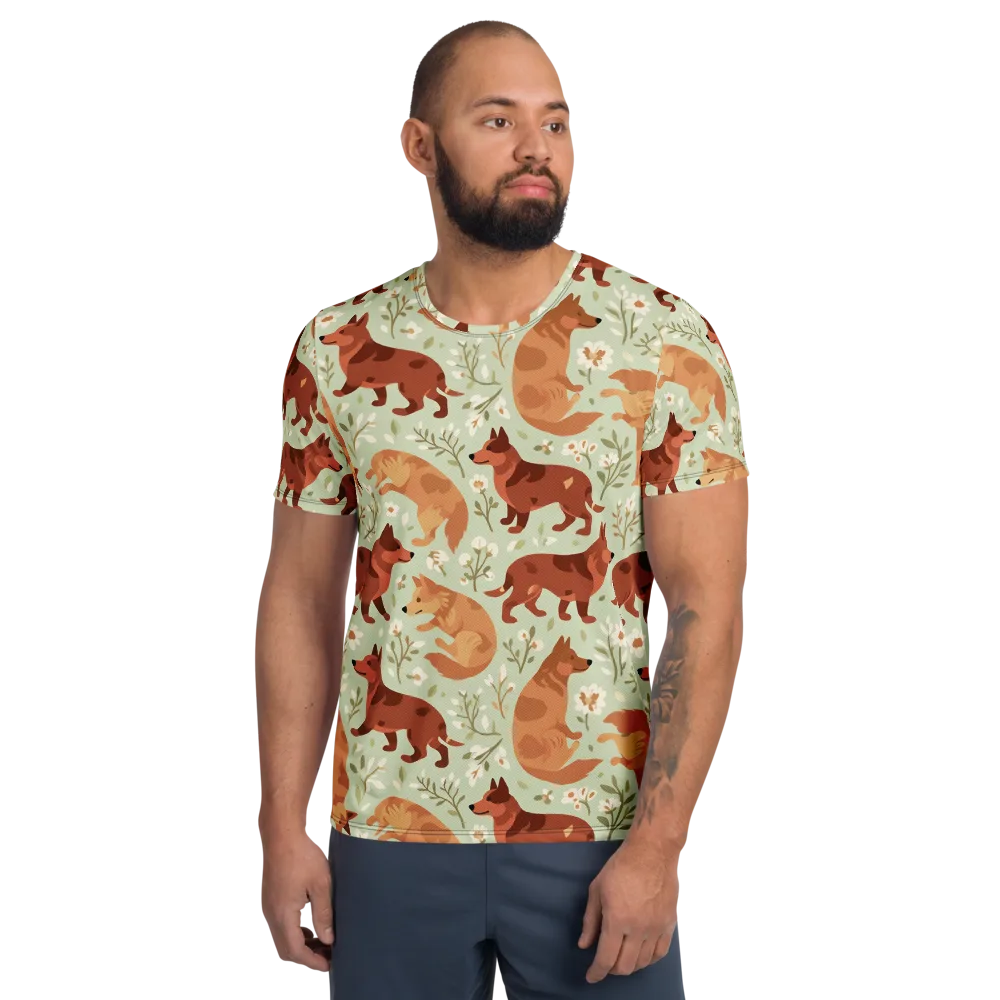 Vulpine Garden on Men's Athletic T-Shirt — Front