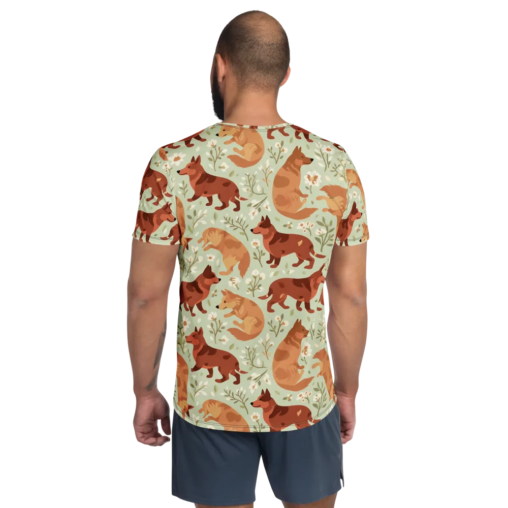Vulpine Garden on Men's Athletic T-Shirt — Back
