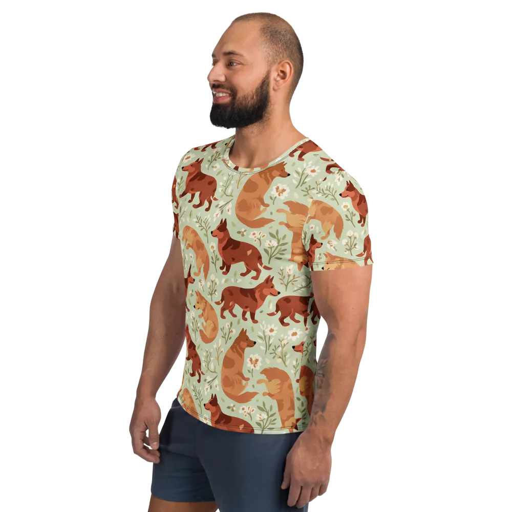 Vulpine Garden on Men's Athletic T-Shirt — Left