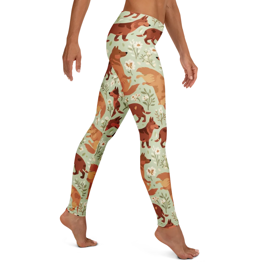 Vulpine Garden on Leggings — Right