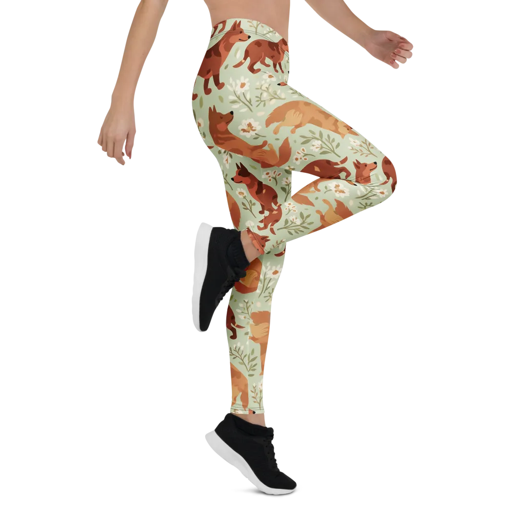 Vulpine Garden on Leggings — Right