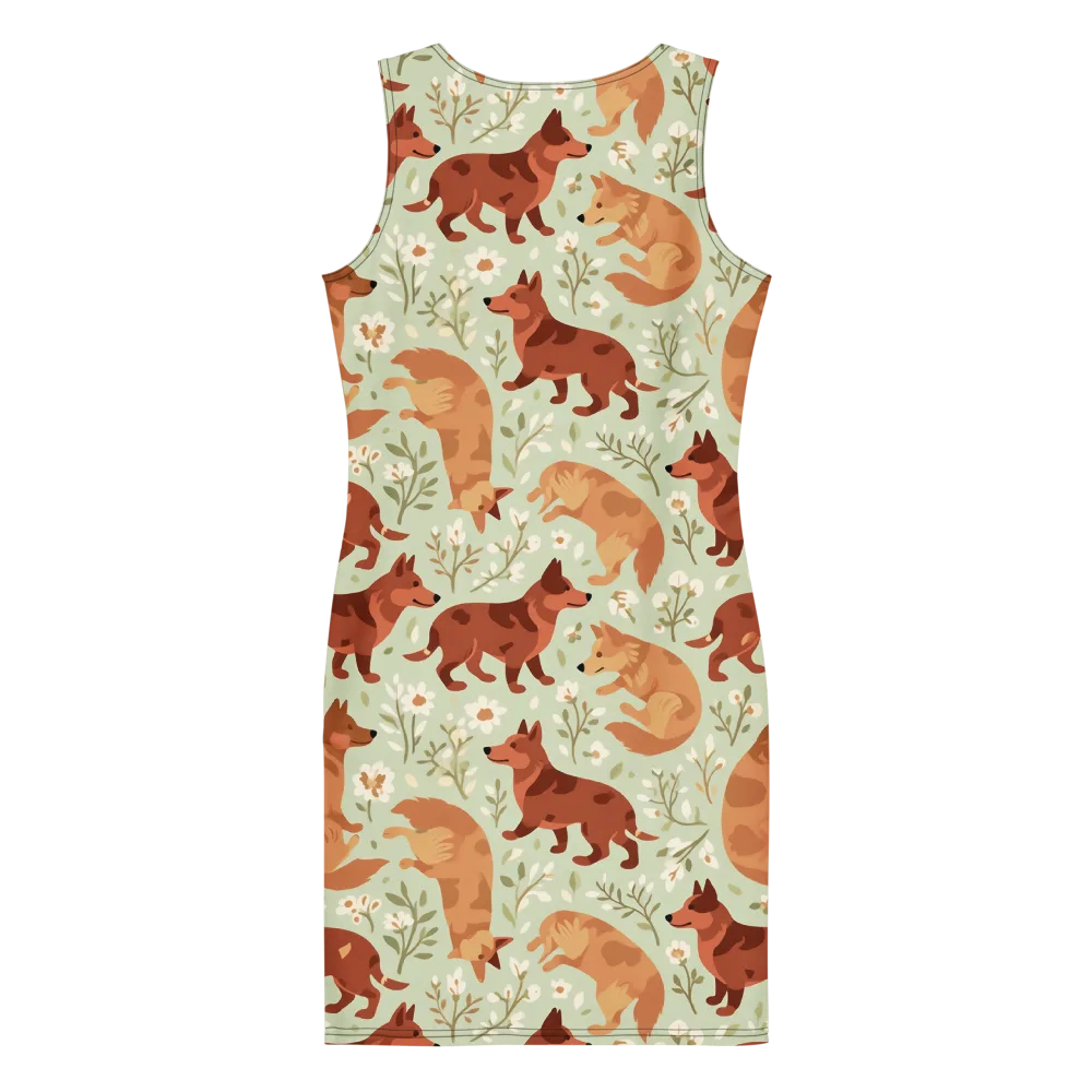 Vulpine Garden on Bodycon Dress — Back