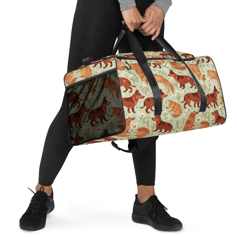 Vulpine Garden on Duffle Bag — Right Front