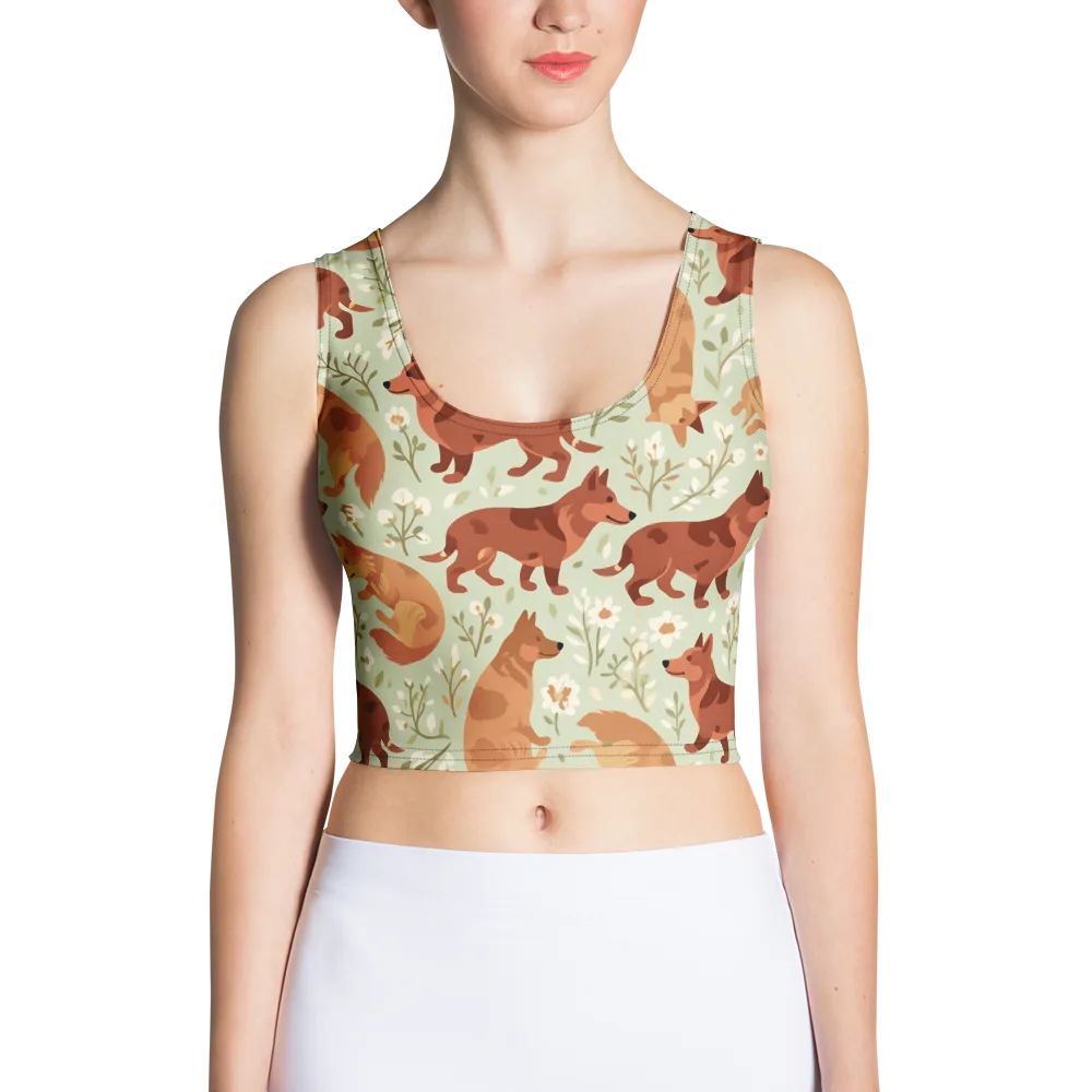 Vulpine Garden on Crop Top — Front