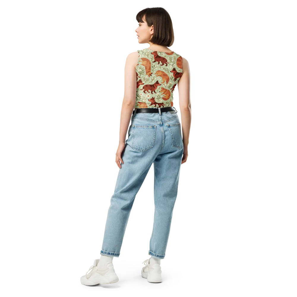Vulpine Garden on Crop Top — Back