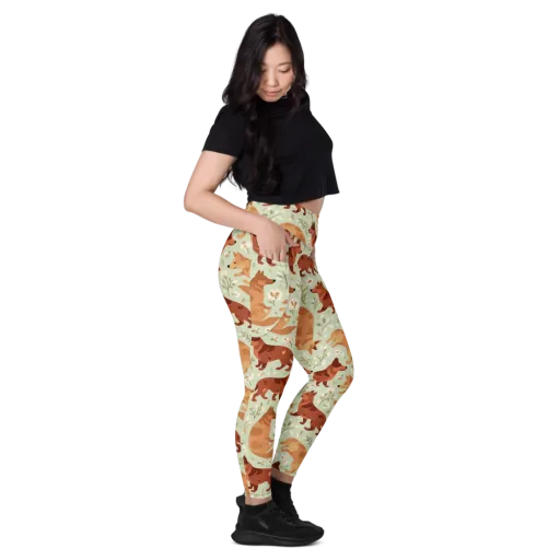 Vulpine Garden on a Leggings with Pockets