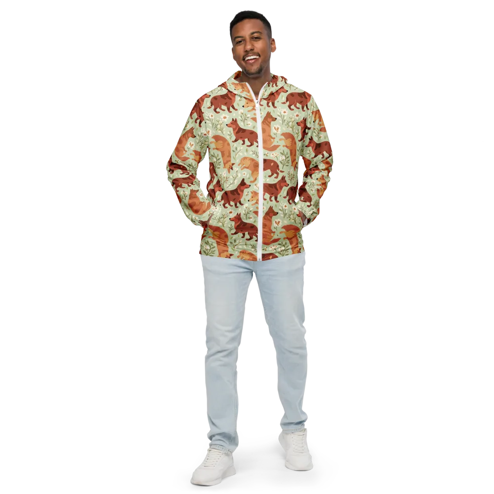 Vulpine Garden on Men's Windbreaker — Front