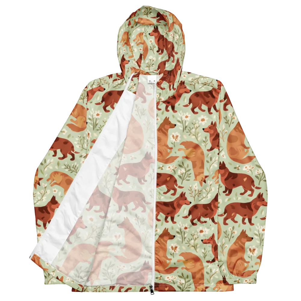 Vulpine Garden on Men's Windbreaker — Front