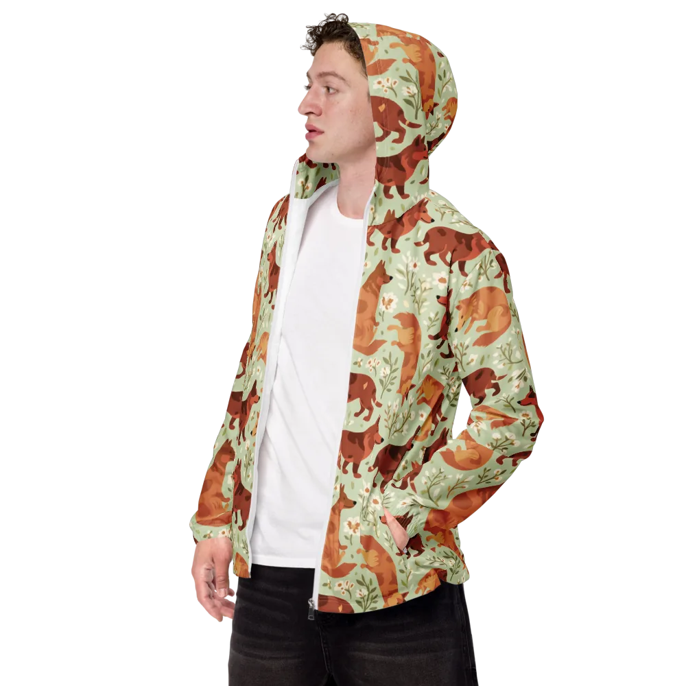 Vulpine Garden on Men's Windbreaker — Left Front