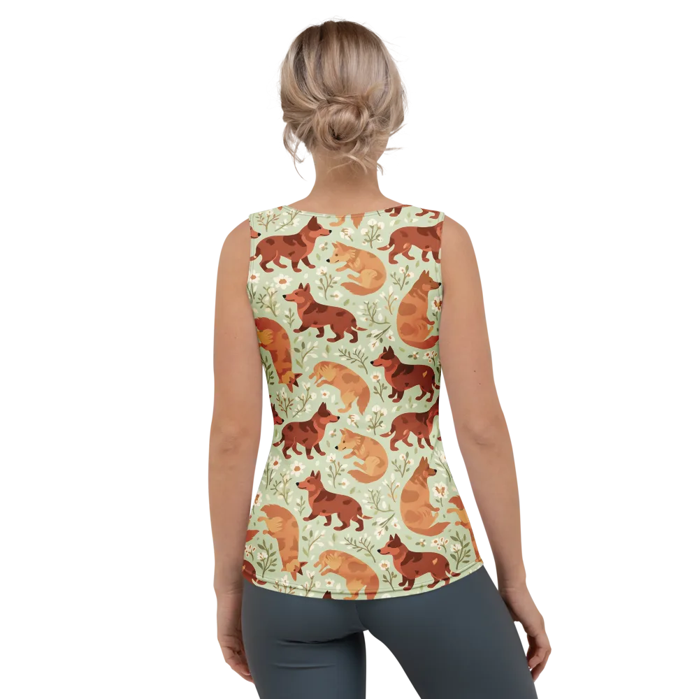 Vulpine Garden on Women's Tank Top — Back