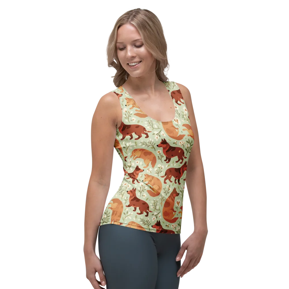 Vulpine Garden on Women's Tank Top — Right Front