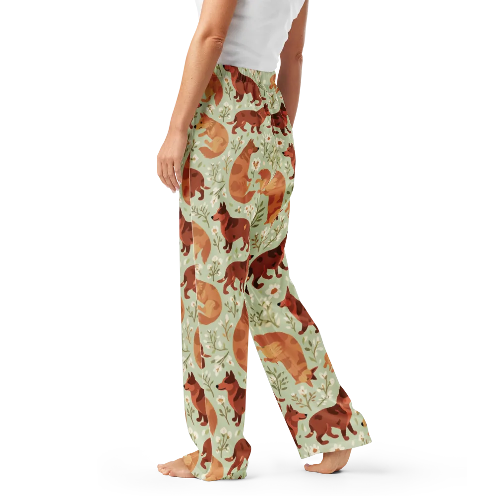 Vulpine Garden on Women's Pajama Pants — Left