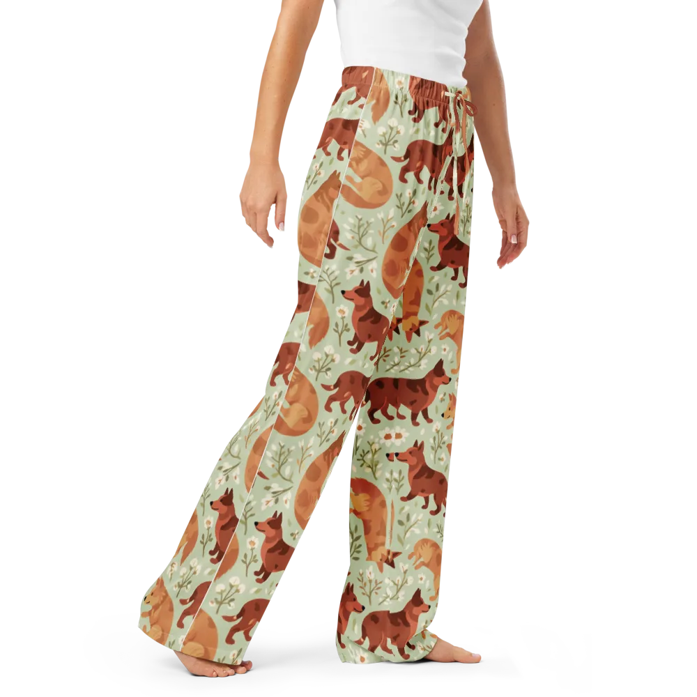 Vulpine Garden on Women's Pajama Pants — Right Front