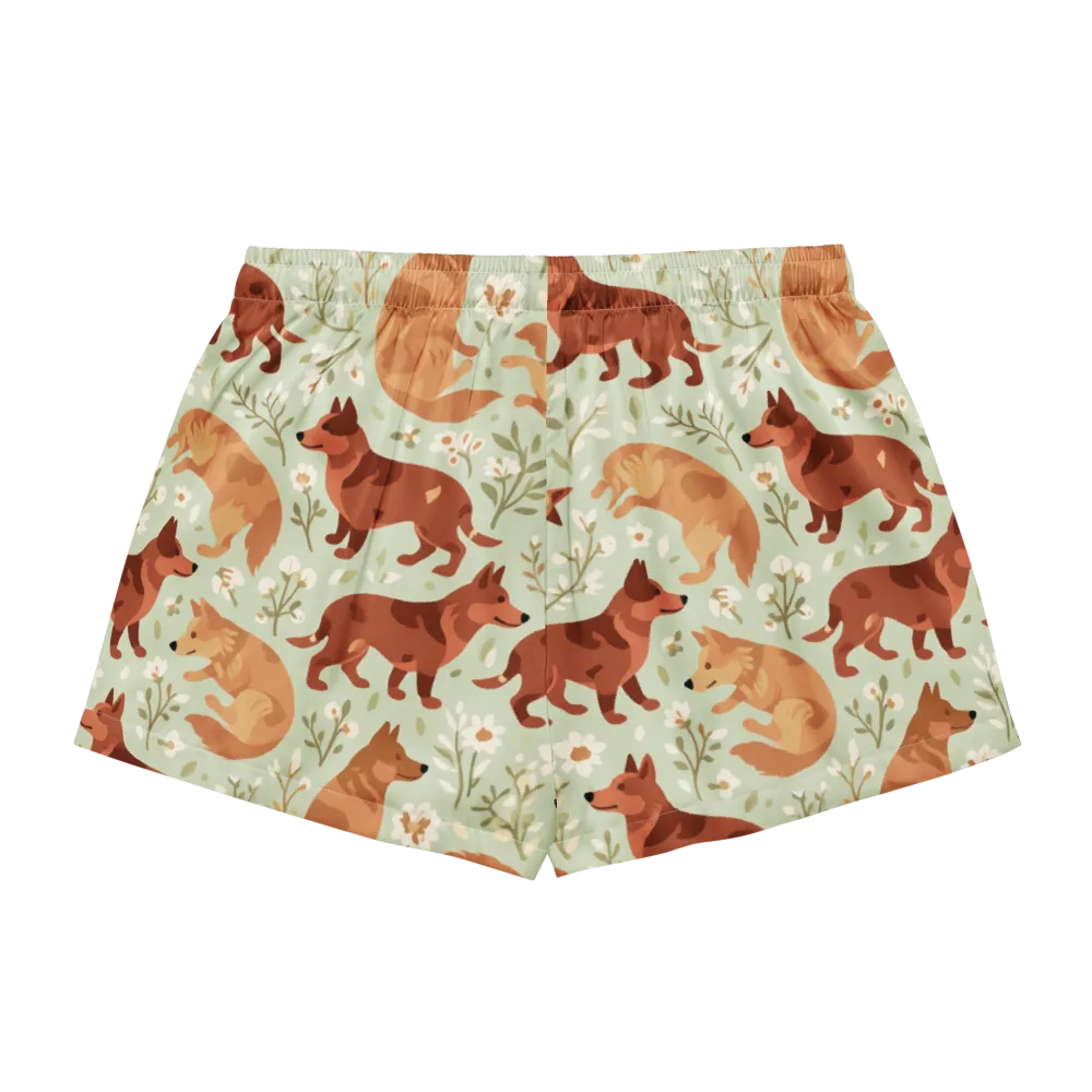 Vulpine Garden on Women's Pajama Shorts — Back