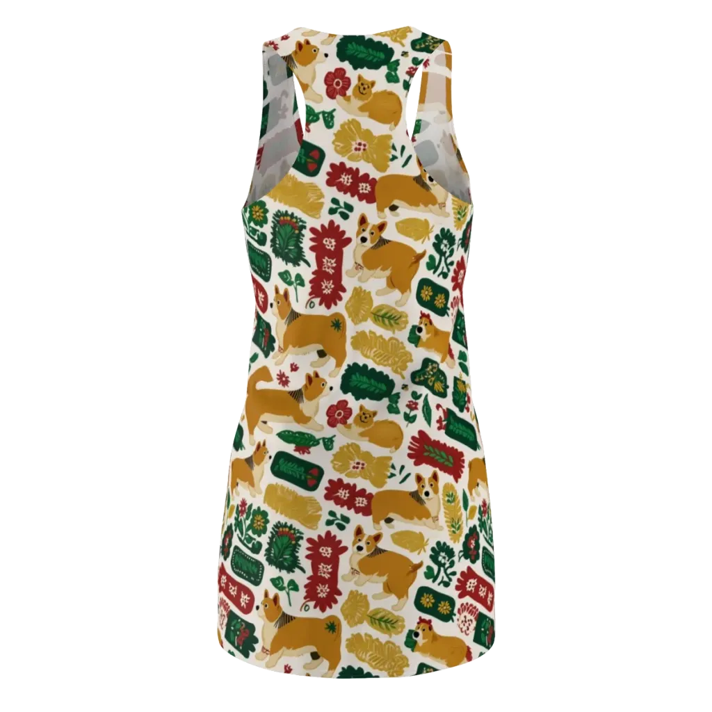 Corgi Conservatory on Racerback Dress — Back