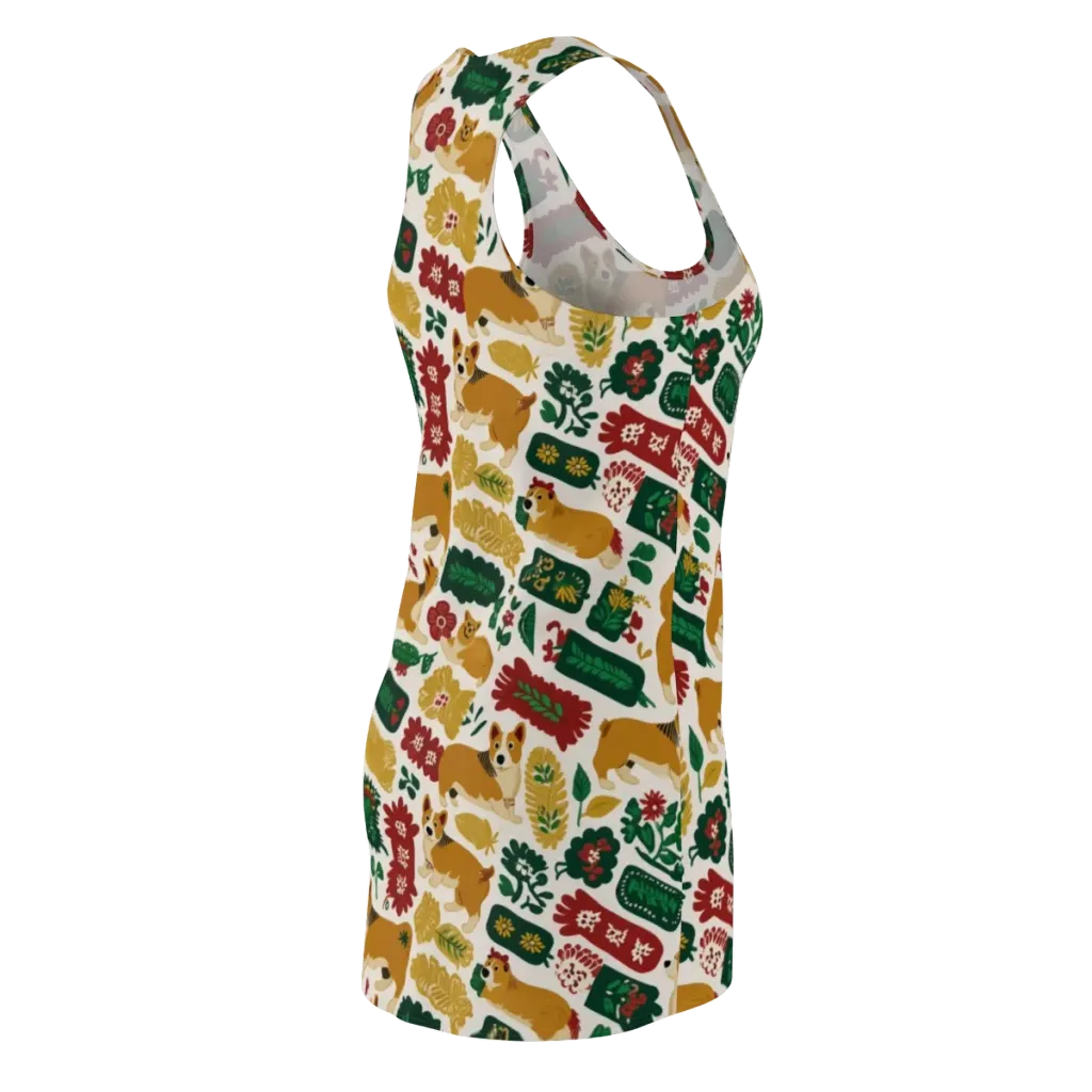 Corgi Conservatory on Racerback Dress — Back Side