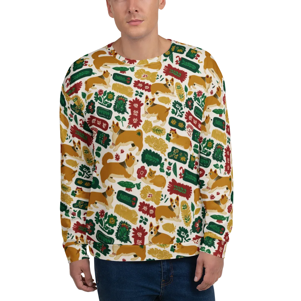 Corgi Conservatory on Sweatshirt — Front