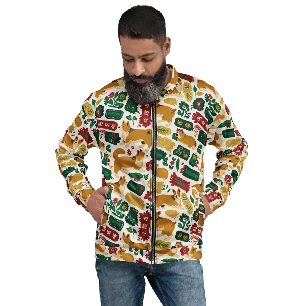 Corgi Conservatory on Bomber Jacket — Front