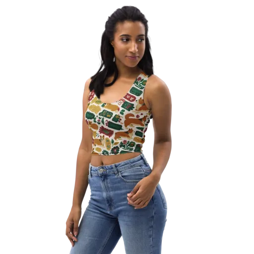 Corgi Conservatory on a Crop Top