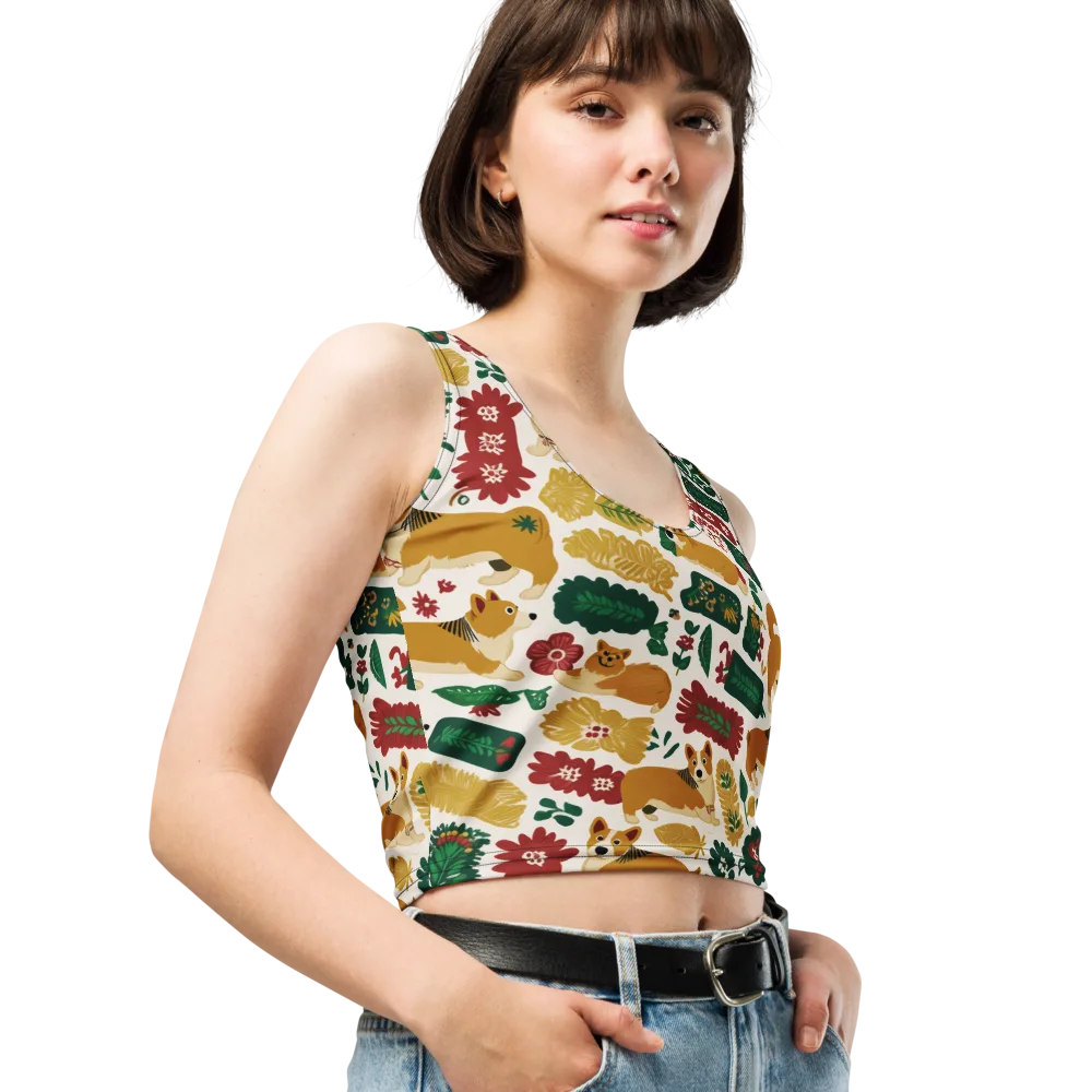 Corgi Conservatory on Crop Top — Right Front