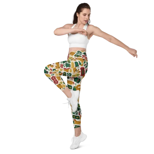 Corgi Conservatory on a Leggings with Pockets