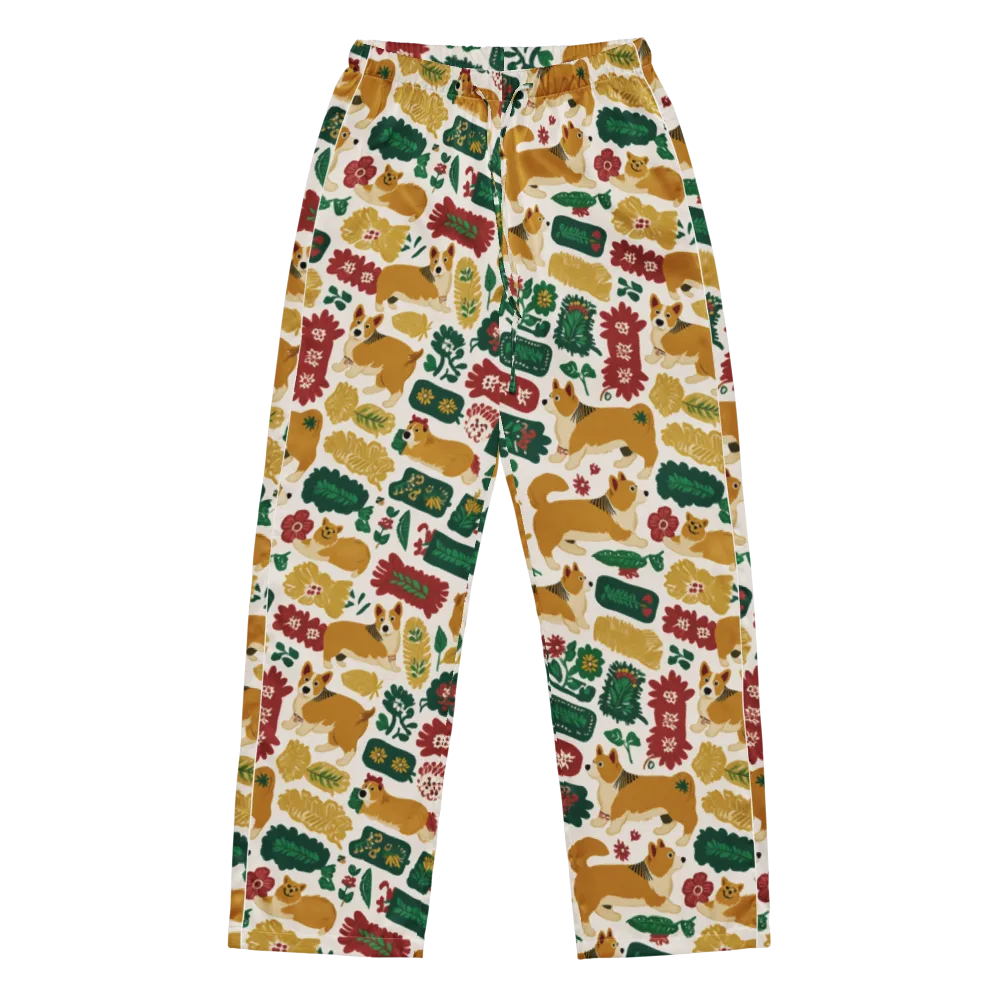 Corgi Conservatory on Women's Pajama Pants — Front