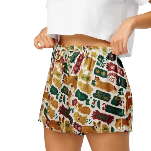 Corgi Conservatory on a Women's Pajama Shorts