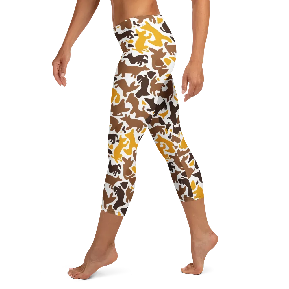 Amber Menagerie on Capri Leggings — Left