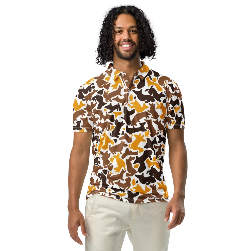 Amber Menagerie on Men's Slim Fit Polo Shirt — Front