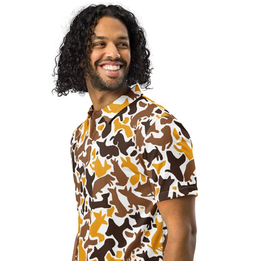 Amber Menagerie on Men's Slim Fit Polo Shirt — Left Front