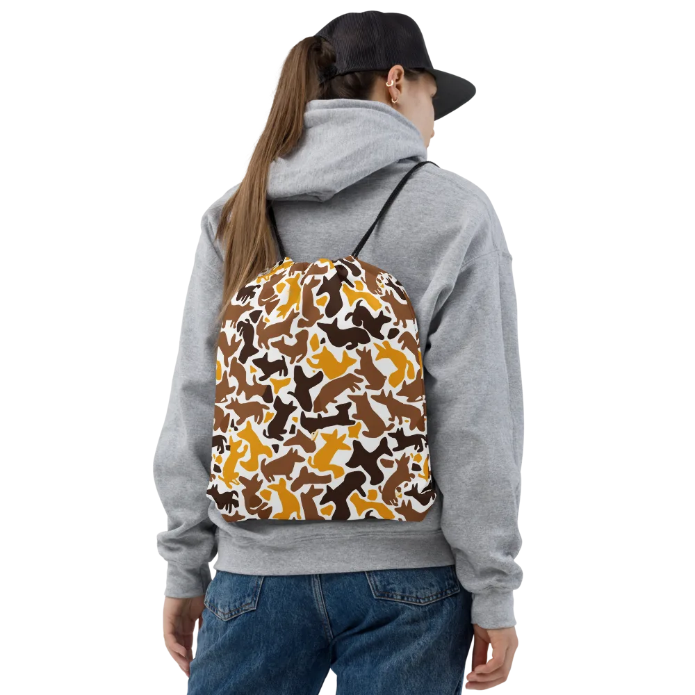 Amber Menagerie on Drawstring Bag — Front