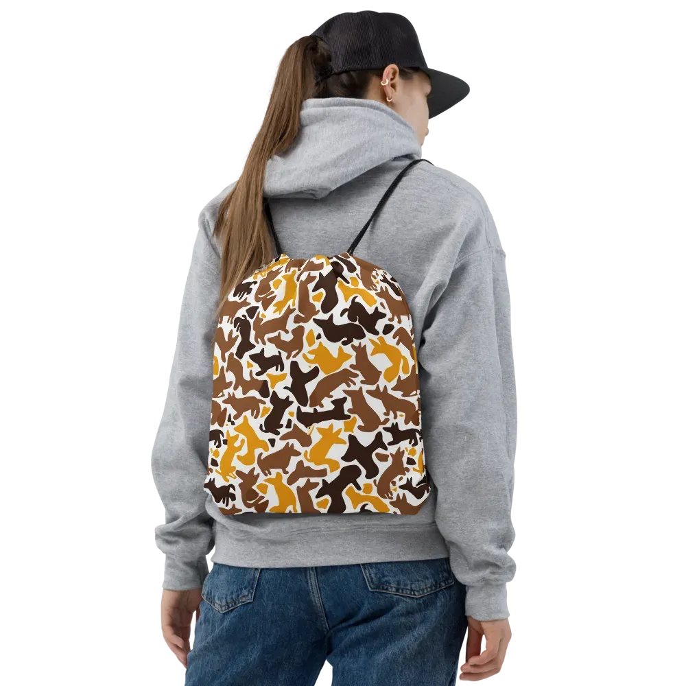 Amber Menagerie on Drawstring Bag — Front