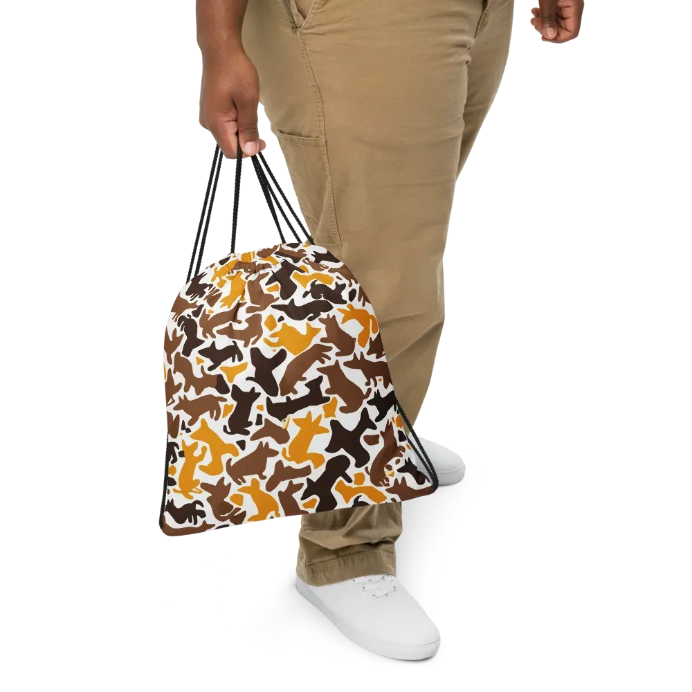 Amber Menagerie on Drawstring Bag — Front